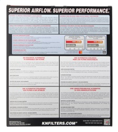 K&N Replacement Panel Air Filter for Toyota 2014 Tundra 4.6L/5.7L/ 2014 Sequoia 5.7L V8 K&N Engineering