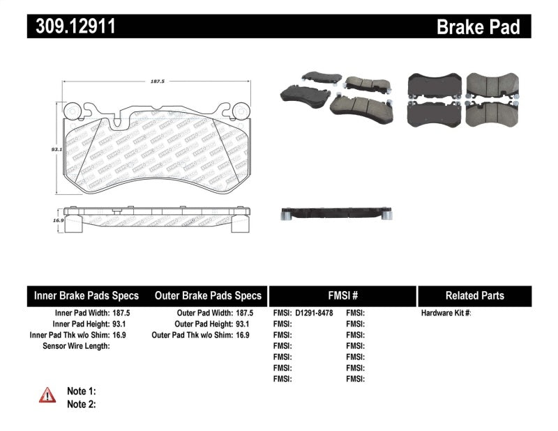 StopTech Performance Brake Pads