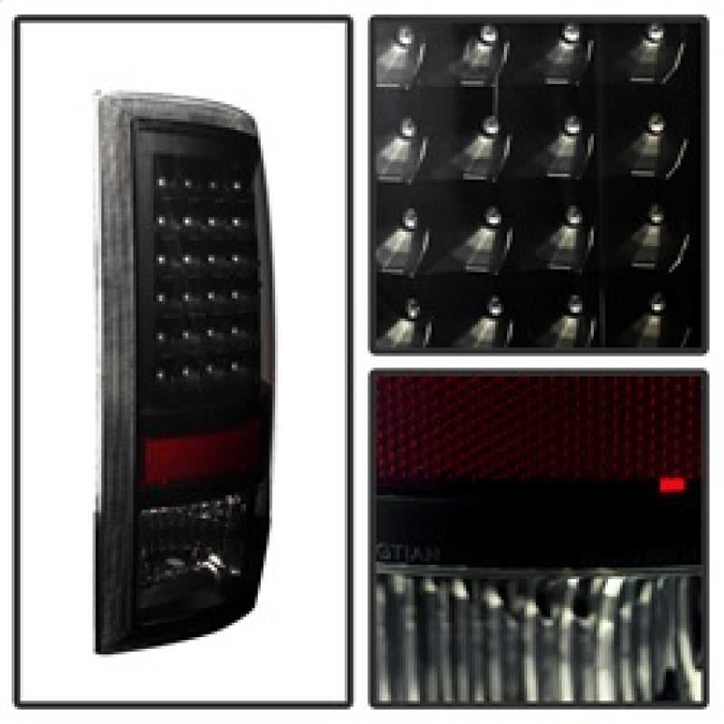 Xtune Dodge Ram 1500 09-14 LED Tail Lights Incandescent Model Only Black Smoke ALT-JH-DR09-LED-BKSM SPYDER