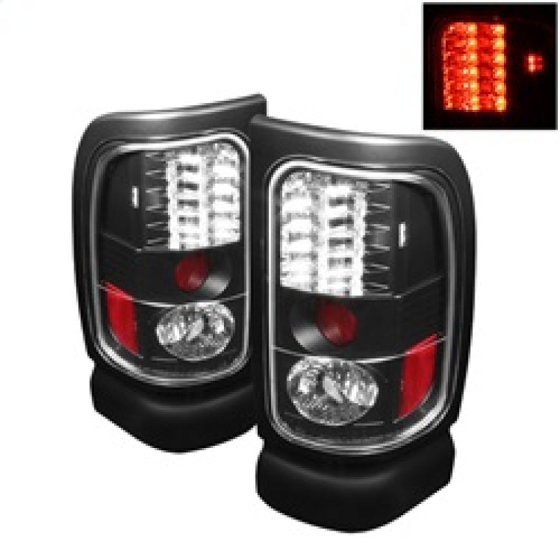 Spyder Dodge Ram 1500 94-01/Ram 2500/3500 94-02 LED Tail Lights Black ALT-YD-DRAM94-LED-BK SPYDER