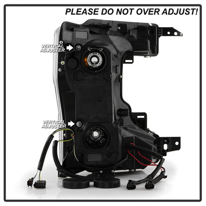 Spyder Signature 20-22 Ford F250/F350 (Halogen) Proj. Headlights - Black (PRO-YD-FS20HALSI-SEQ-BK) SPYDER