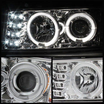 Spyder Chevy Colorado 04-12 Projector Headlights Halogen- LED Halo Chrm PRO-YD-CCO04-HL-C SPYDER