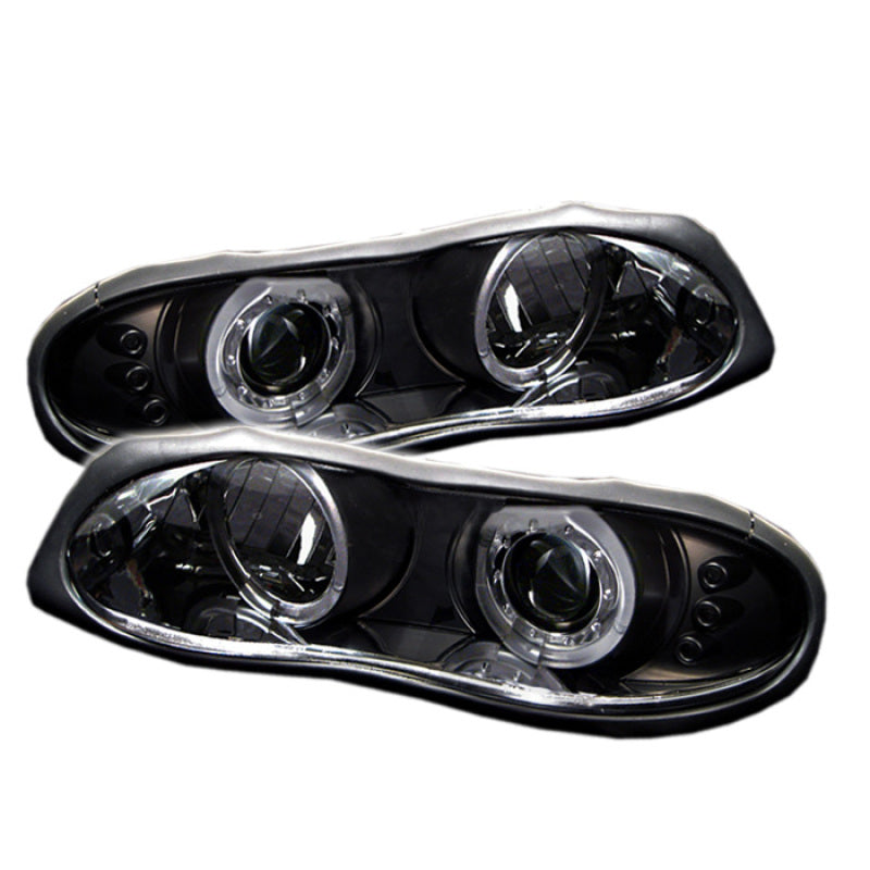 Spyder Chevy Camaro 98-02 Projector Headlights LED Halo LED Blk - Low H1 PRO-YD-CCAM98-HL-BK SPYDER