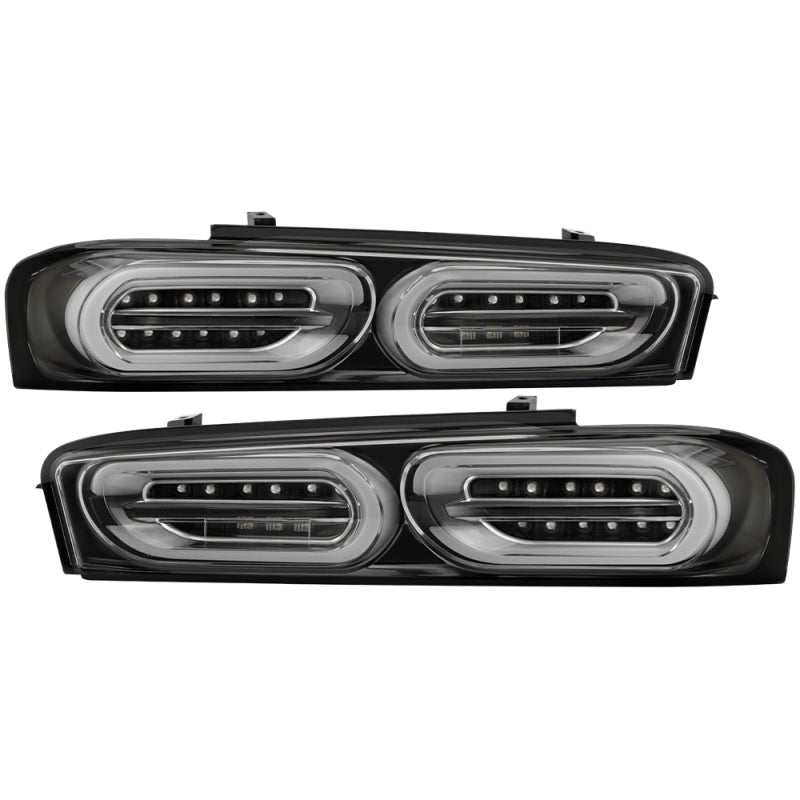 Spyder Chevy Camaro 16-18 Halogen LED Tail Lights Black ALT-YD-CCAM16HAL-SEQ-BK