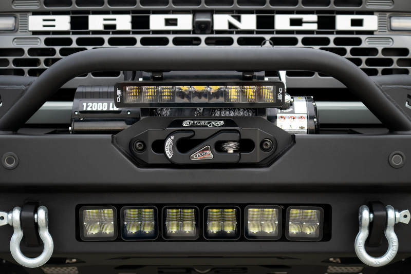 DV8 Offroad 2021+ Ford Bronco Modular Front Bumper Winch Capable w/ Auxiliary Light Mounts DV8 Offroad