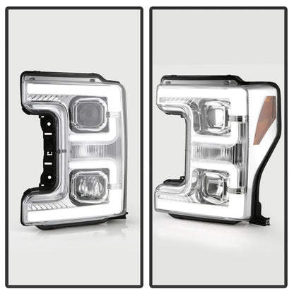 Spyder 17-18 Ford F250/F350/F450 Halogen Model Only -White Light Bar- Chrome- PRO-YD-FS17HALSI-C SPYDER