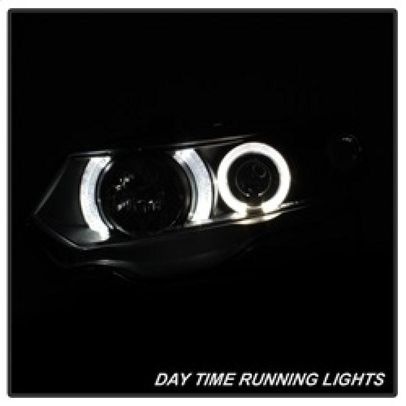 Spyder Honda Civic 06-08 2Dr Projector Headlights LED Halo Black High H1 Low H1 PRO-YD-HC06-2D-HL-BK SPYDER