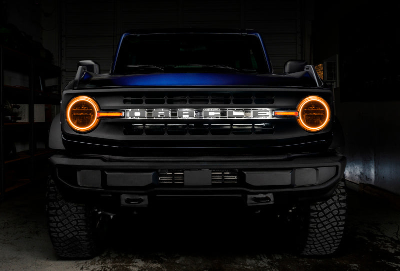 Oracle 21-22 Ford Bronco Headlight Halo Kit w/DRL Bar - Base Headlights ColorSHIFT -w/RF Controller ORACLE Lighting