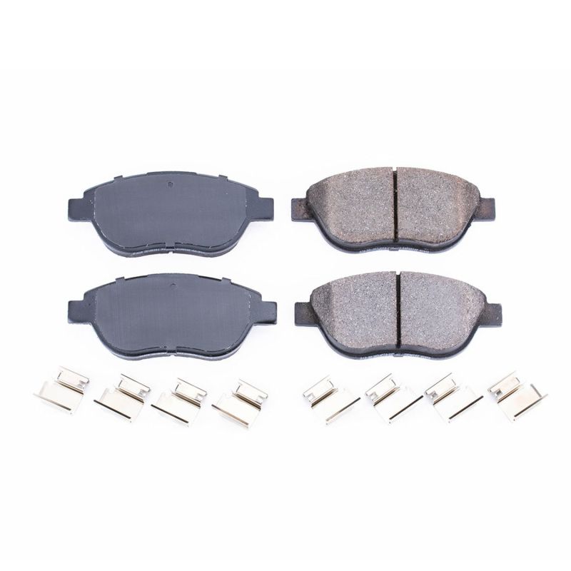 Power Stop 12-18 Fiat 500 Front Z17 Evolution Ceramic Brake Pads w/Hardware PowerStop