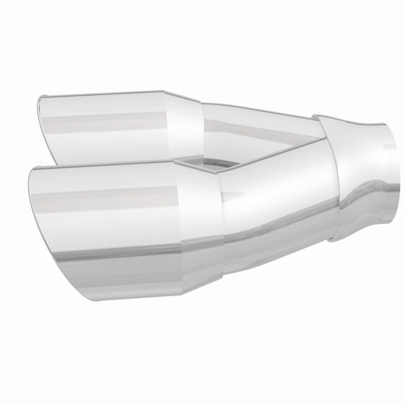 MagnaFlow Double Wall 3in Dual Round Polished Tip 2.25in Inlet Magnaflow