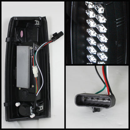 Spyder Chevy C/K Series 1500 88-98/Blazer 92-94 LED Tail Lights Blk ALT-YD-CCK88-LED-BK SPYDER