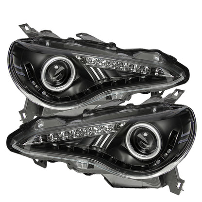 Spyder Scion FRS 12-14 Projector Headlights DRL LED Black PRO-YD-SFRS12-BK SPYDER