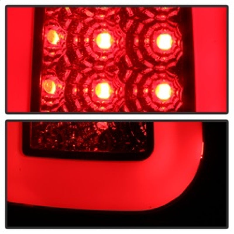 Spyder 08-16 Ford Super Duty F-250 V3 Light Bar LED Tail Lights - Blk Smoke ALT-YD-FS07V3-LBLED-BSM SPYDER