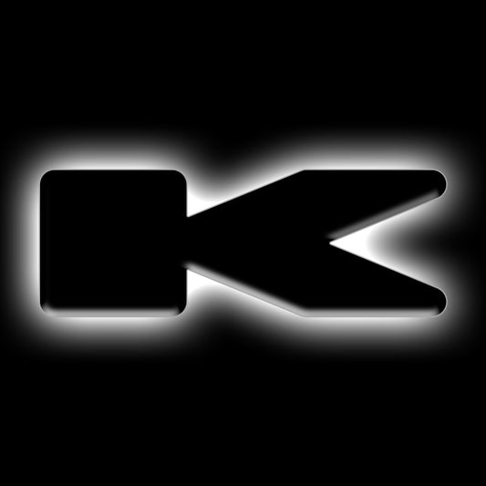 ORACLE Lighting Universal Illuminated LED Letter Badges - Matte Black Surface Finish - K ORACLE Lighting