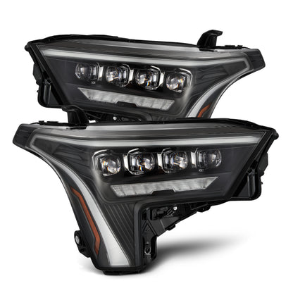 AlphaRex 880872 22-23 Toyota Tundra NOVA-Series Headlights Black w/Amber DRL - Req 810029 OR 810030