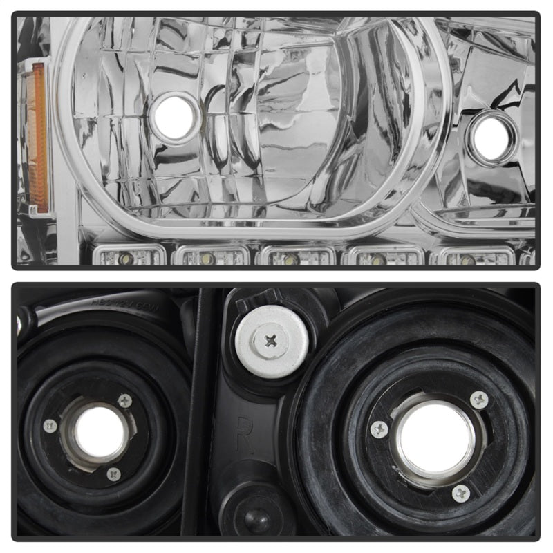 Xtune Dodge Charger 06-10 1Pc LED Crystal Headlights Chrome HD-ON-DCH05-1PC-LED-C SPYDER
