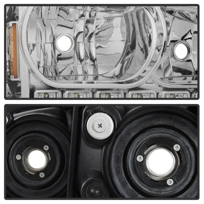 Xtune Dodge Charger 06-10 1Pc LED Crystal Headlights Chrome HD-ON-DCH05-1PC-LED-C SPYDER