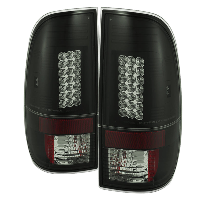 Spyder Ford F150 side 97-03/F250 Super Duty 99-07 LED Tail Lights Blk Smke ALT-YD-FF15097-LED-BSM SPYDER