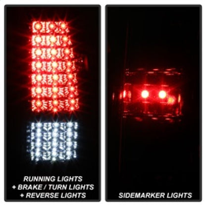 xTune 03-06 Chevrolet Silverado 1500/2500HD LED Tail Lights - Red Clear (ALT-JH-CSIL03-CS-RC) SPYDER