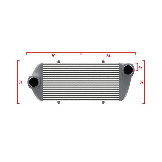 Wagner Tuning 23.62inx11.81inx3.54in 2.50in/3.15in Left Angle Cent/Right Angle Top Universal I/C