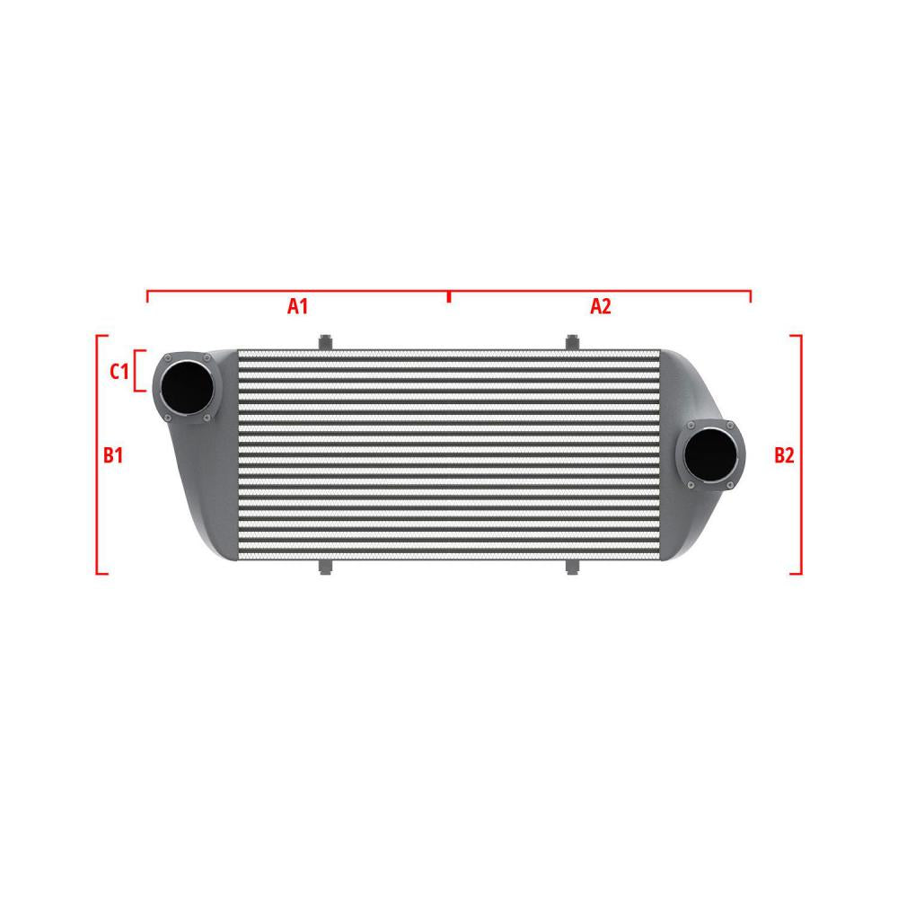 Wagner Tuning 27.56inx11.81inx3.54in 2.50in/3.15in Left Angle Top/Right Angle Cent Universal I/C