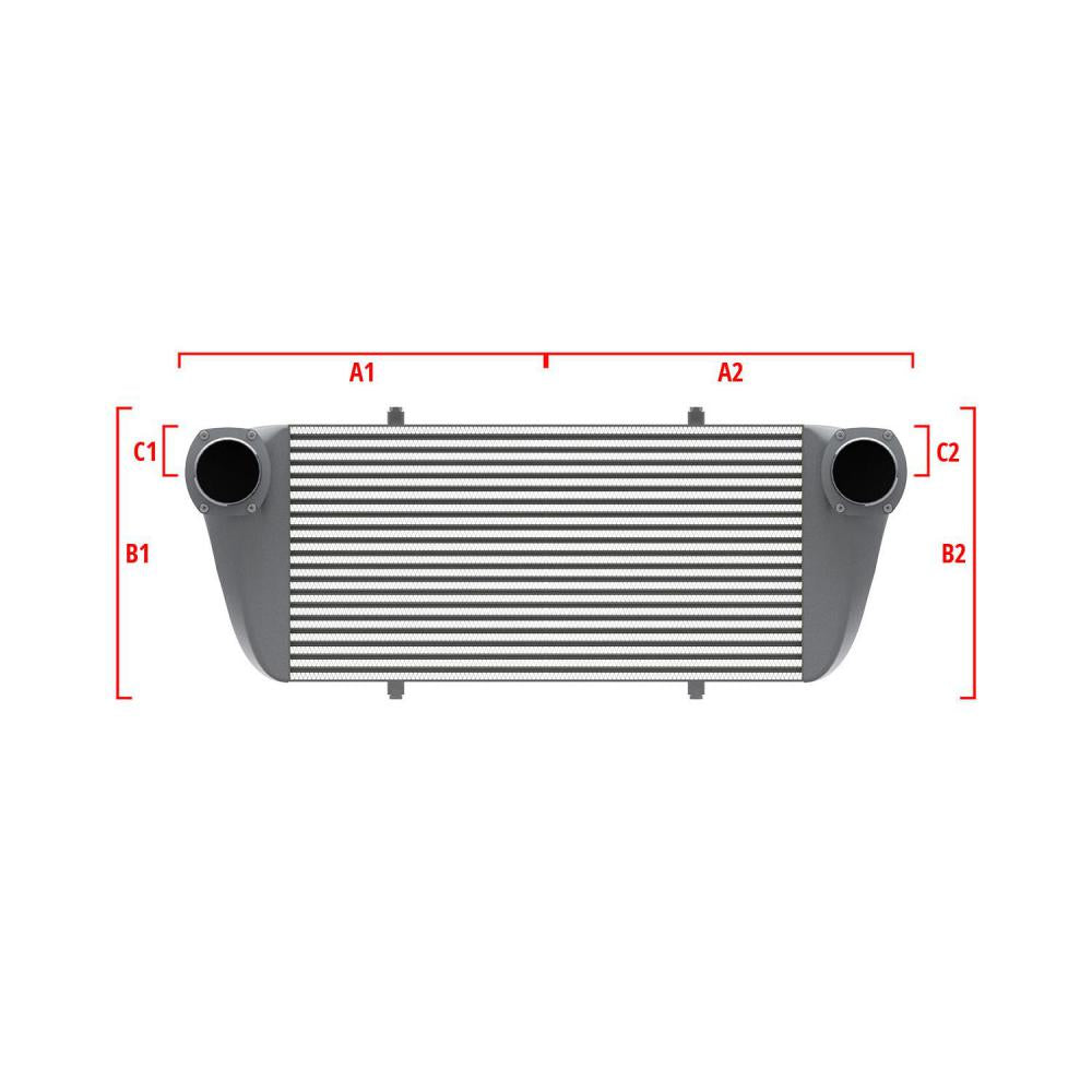 Wagner Tuning 27.56inx11.81inx3.54in 2.50in/3.15in Left Angle Top/Right Angle Top Universal I/C