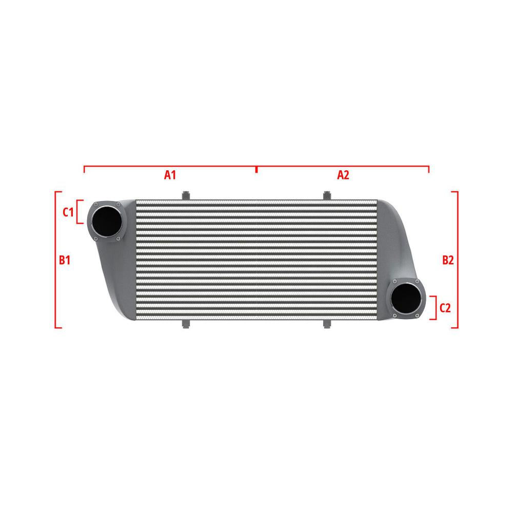 Wagner Tuning 27.56inx11.81inx3.54in 2.50in/3.15in Left Angle Top/Right Angle Low Universal I/C