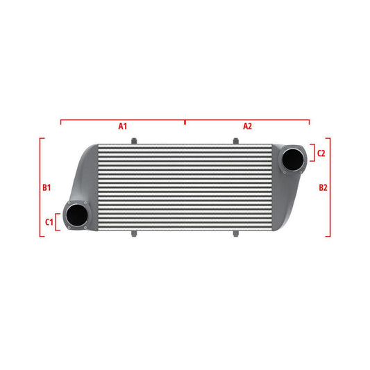 Wagner Tuning 23.62inx11.81inx3.54in 2.50in/3.15in Left Angle Low/Right Angle Top Universal I/C