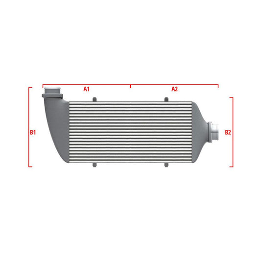 Wagner Tuning 27.56in x 11.81in x 3.54in Dia 2.50in/3.15in Left Top/Right Side Center Universal I/C