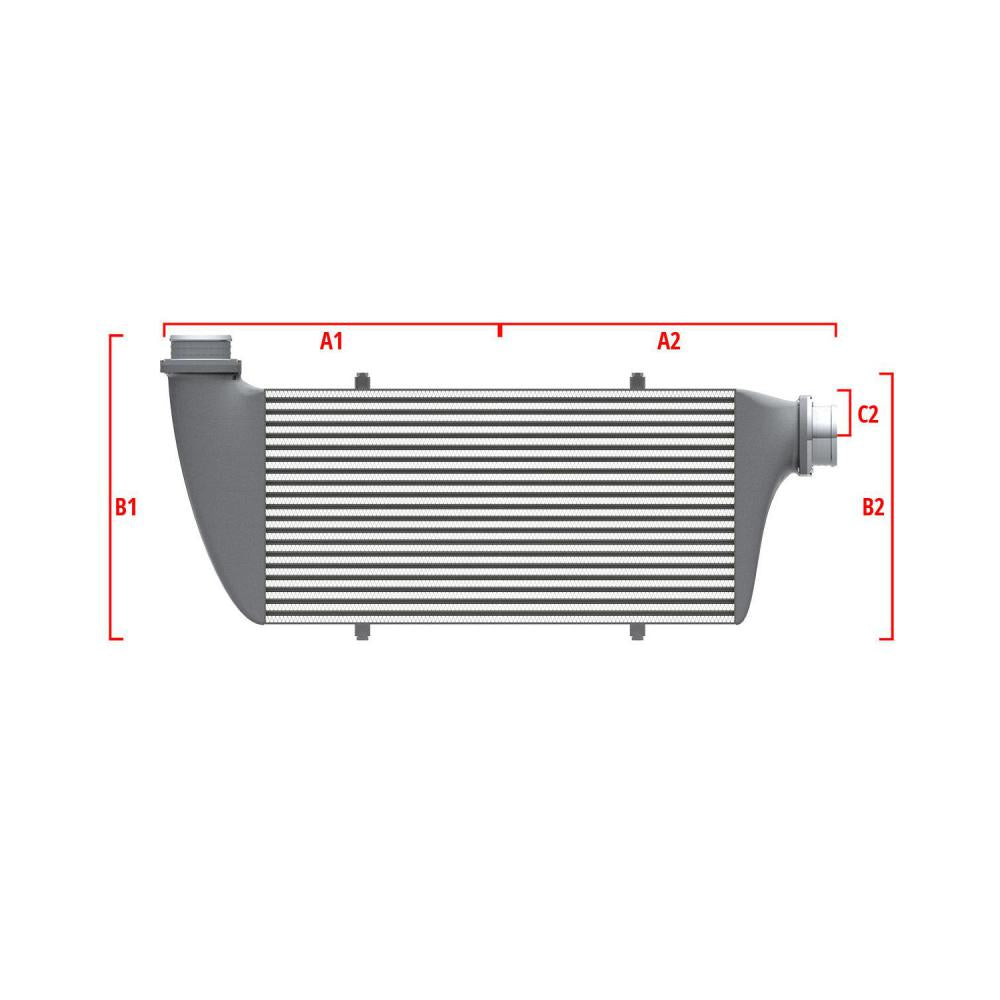 Wagner Tuning 27.56in x 11.81in x 3.54in Dia 2.50in/3.15in Left Top/Right Side Top Universal I/C