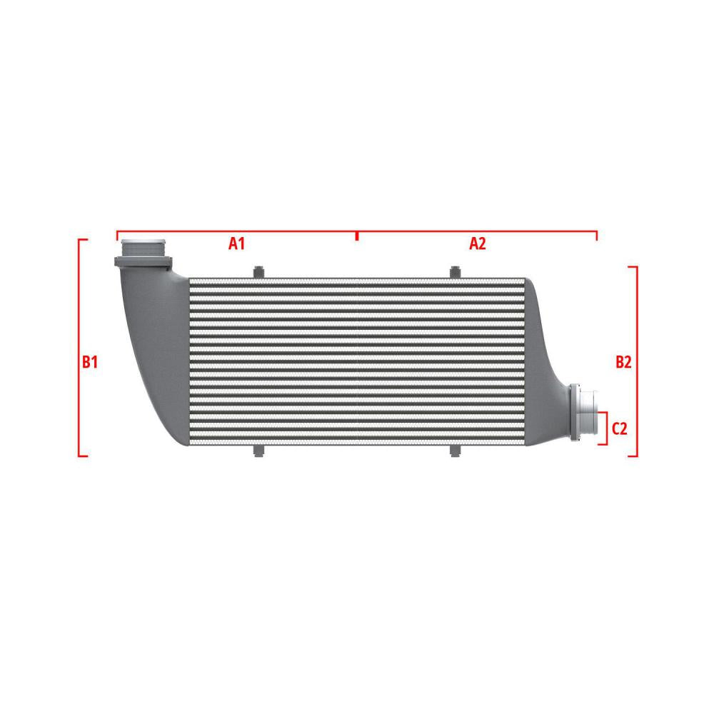 Wagner Tuning 27.56in x 11.81in x 3.54in Dia 2.50in/3.15in Left Top/Right Side Lower Universal I/C
