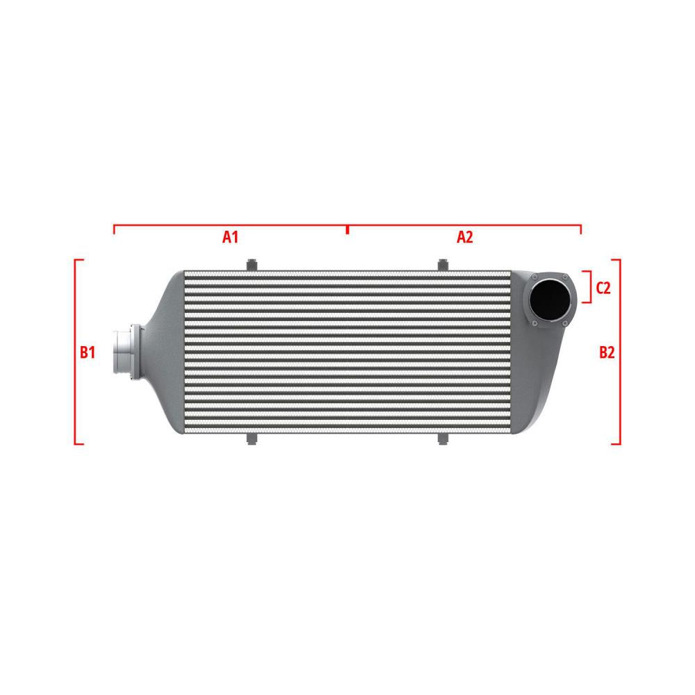 Wagner Tuning 27.56inx11.81inx3.54in 2.50in/3.15in Left Side Cent/Right Angle Top Universal I/C
