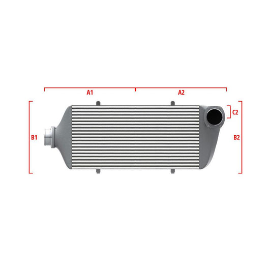 Wagner Tuning 27.56inx11.81inx3.54in 2.50in/3.15in Left Side Cent/Right Angle Top Universal I/C