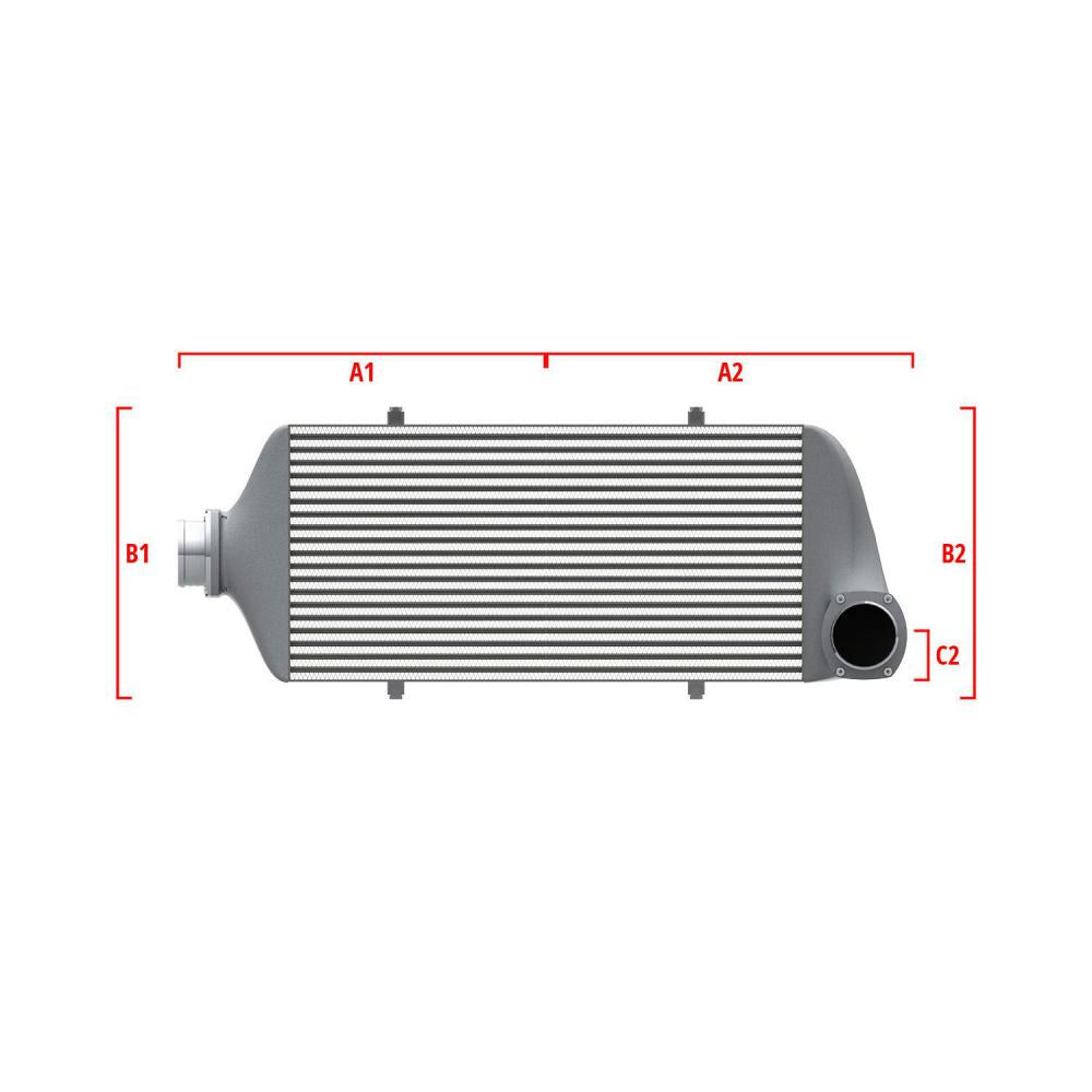 Wagner Tuning 27.56inx11.81inx3.54in 2.50in/3.15in Left Side Cent/Right Angle Low Universal I/C