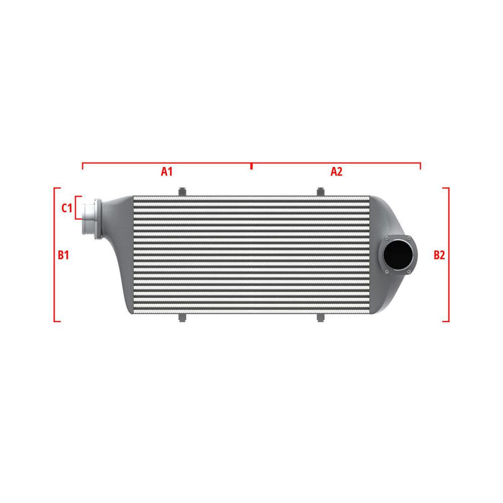 Wagner Tuning 27.56inx11.81inx3.54in 2.50in/3.15in Left Side Top/Right Angle Cent Universal I/C