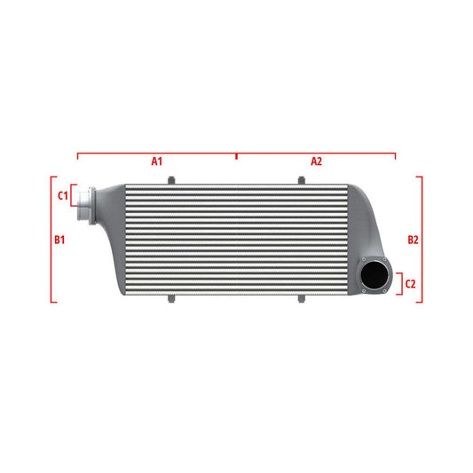 Wagner Tuning 27.56inx11.81inx3.54in 2.50in/3.15in Left Side Top/Right Angle Low Universal I/C