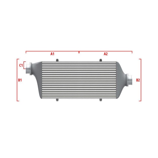 Wagner Tuning 27.56inx11.81inx3.54in 2.50in/3.15in Left Side Top/Right Side Cent Universal I/C