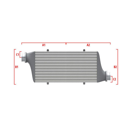 Wagner Tuning 27.56inx11.81inx3.54in 2.50in/3.15in Left Side Top/Right Side Low Universal I/C