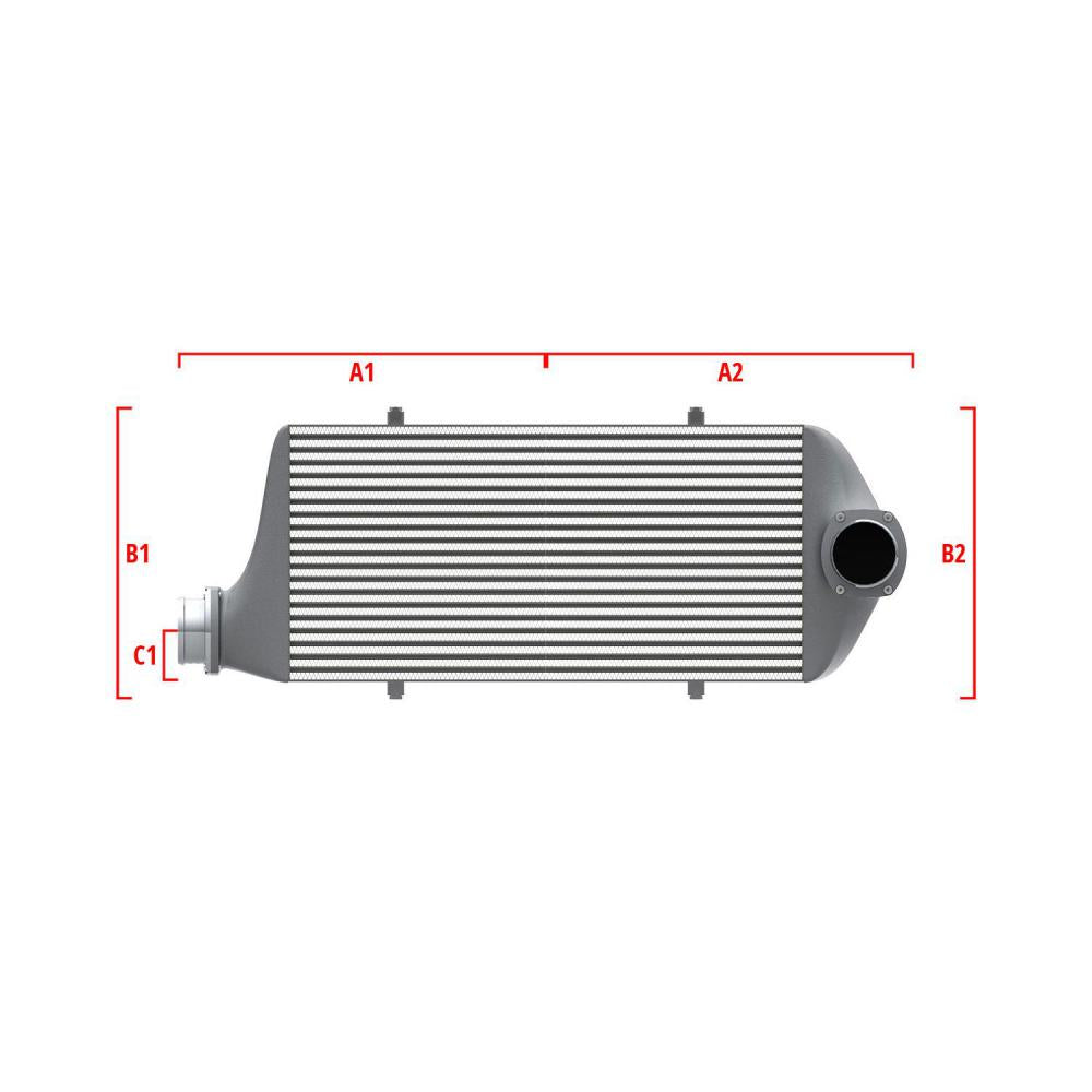 Wagner Tuning 27.56inx11.81inx3.54in 2.50in/3.15in Left Side Low/Right Angle Cent Universal I/C