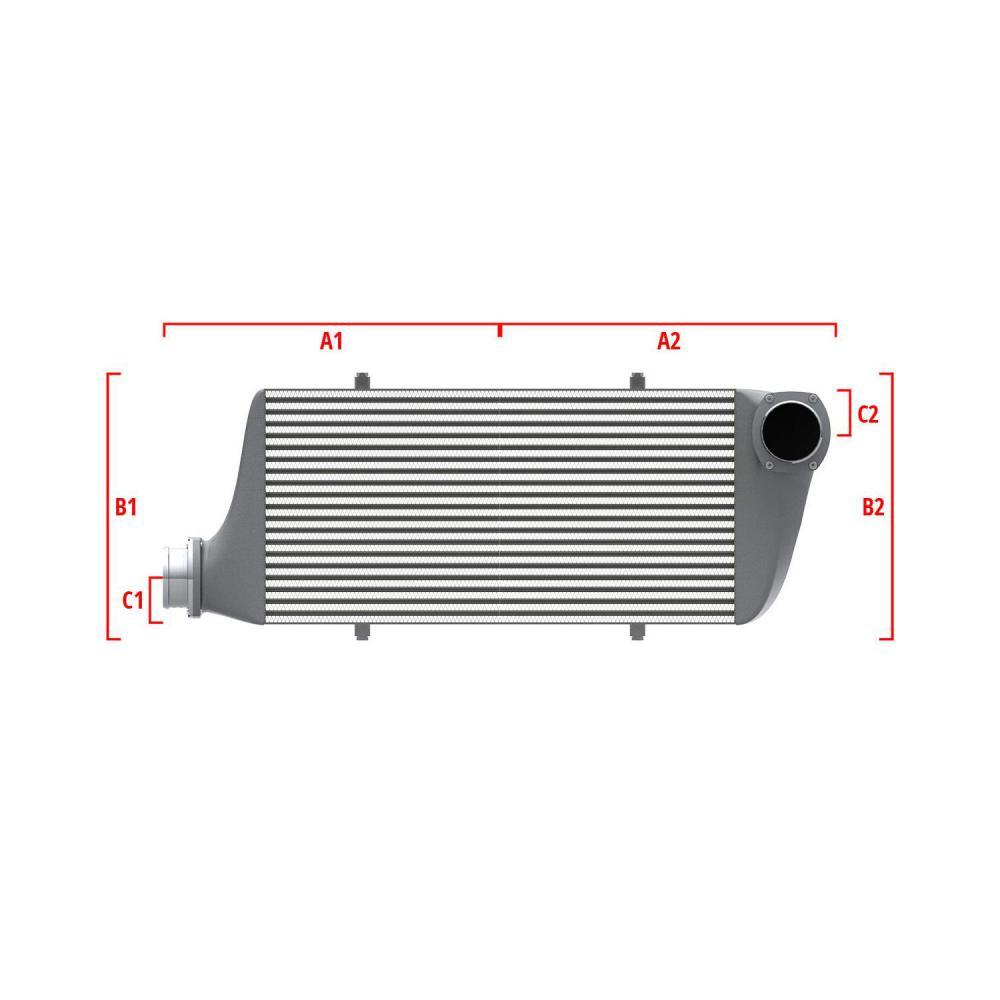 Wagner Tuning 27.56inx11.81inx3.54in 2.50in/3.15in Left Side Low/Right Angle Top Universal I/C