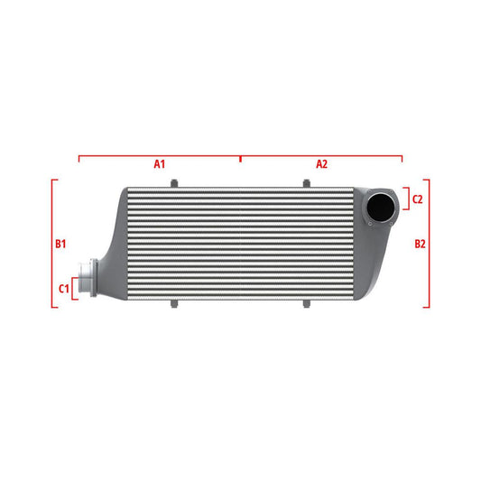 Wagner Tuning 23.62inx11.81inx3.54in 2.50in/3.15in Left Side Low/Right Angle Top Universal I/C