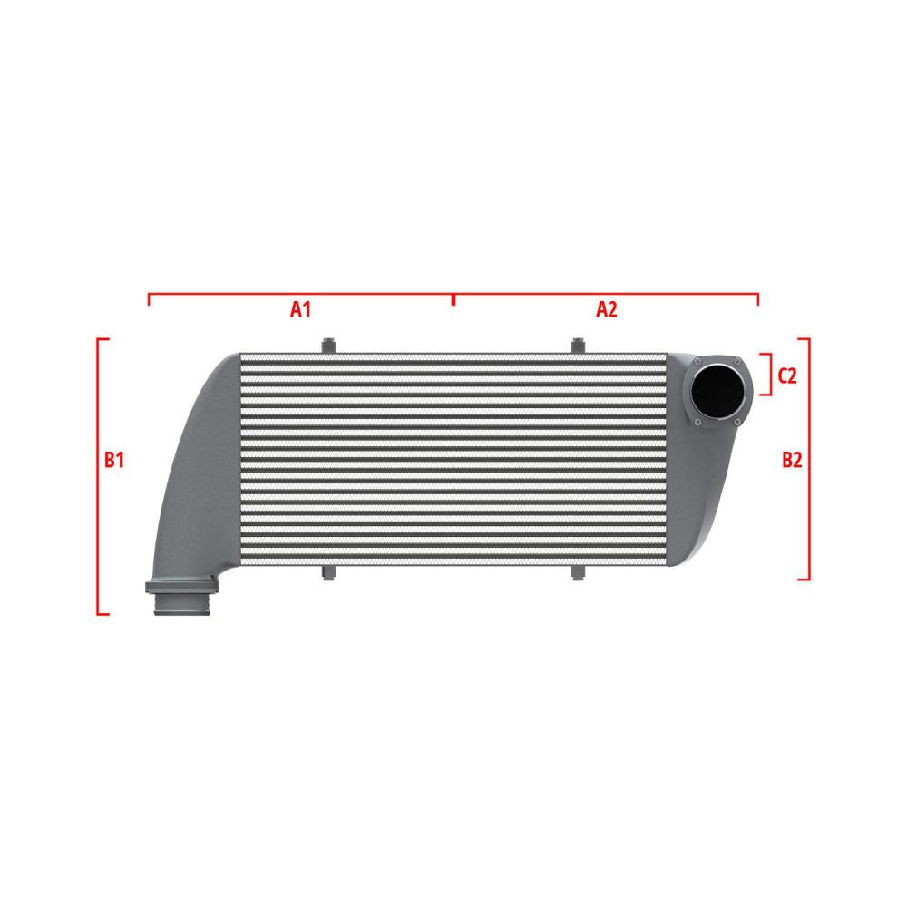 Wagner Tuning 27.56in x 11.81in x 3.54in Dia 2.50in/3.15in Left Lower/Right Angle Top Universal I/C
