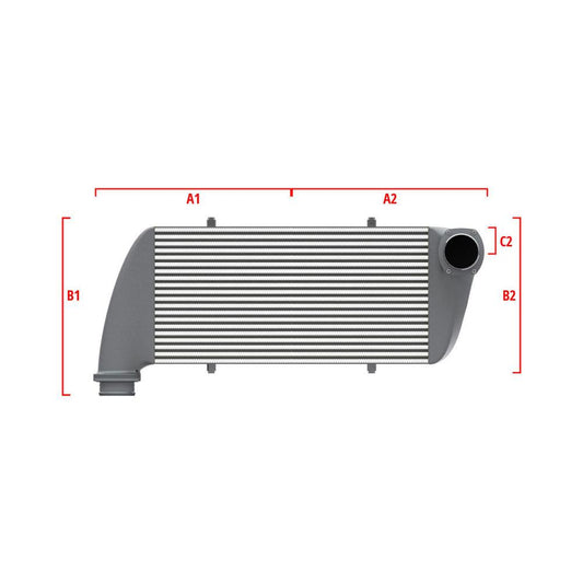 Wagner Tuning 27.56in x 11.81in x 3.54in Dia 2.50in/3.15in Left Lower/Right Angle Top Universal I/C