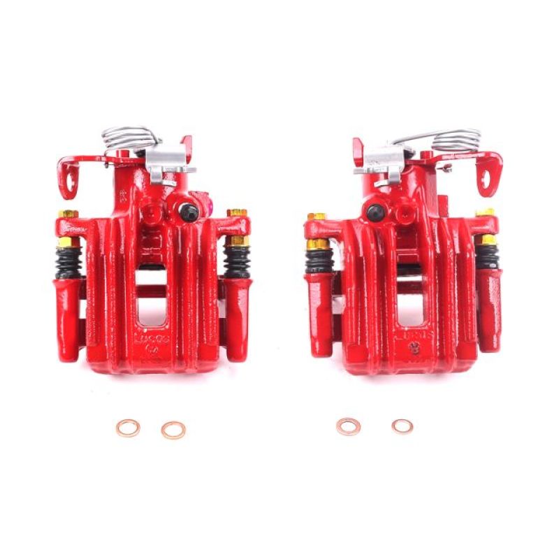 Power Stop 98-04 Audi A6 Quattro Rear Red Calipers w/Brackets - Pair PowerStop
