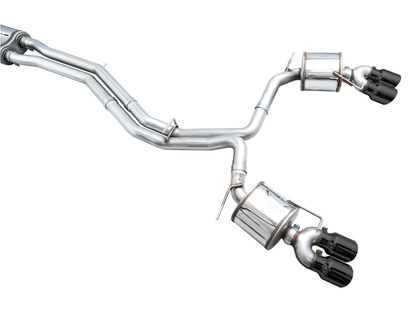 AWE Tuning 19-23 Audi C8 S6/S7 2.9T V6 AWD Touring Edition Exhaust - Diamond Black Tips AWE Tuning