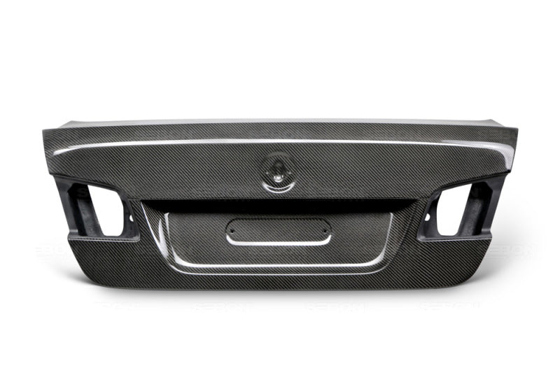 Seibon OEM-style carbon fiber trunk lid for 2011-2016 5-series and 2013-2016 M5 - TL1012BMWF10