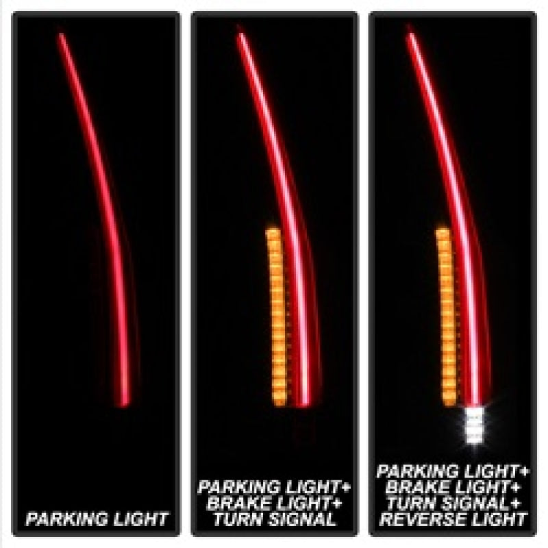 xTune GMC Yukon 15-17 LED Tail Lights (Escalade Style) - Black ALT-JH-GY15-2IN1LED-BK SPYDER