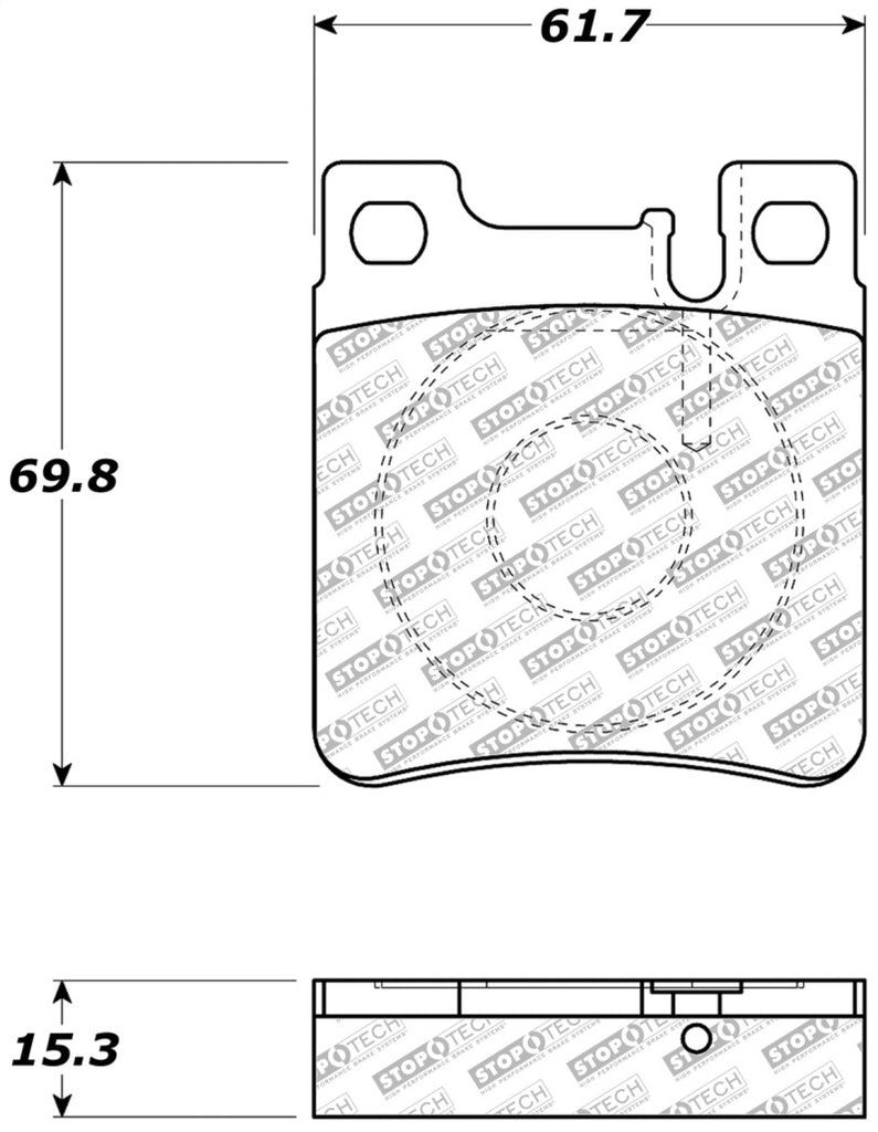 StopTech Street Disc Rear Brake Pads - 305.06030