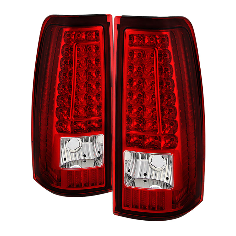 Xtune Chevy Silverado 1500-2500-3500 03-06 C-Shape LED Tail Lights Red Clear ALT-ON-CS03-G2-LED-RC SPYDER