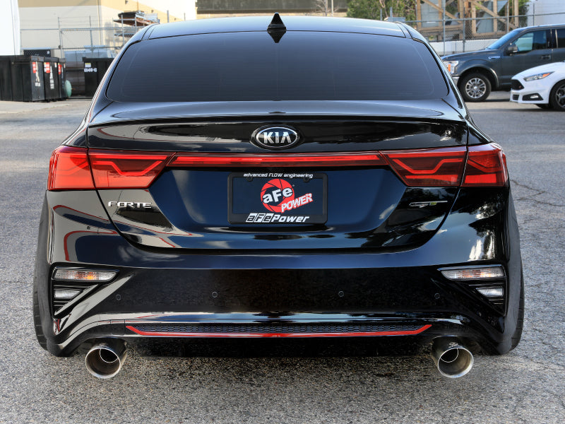 aFe Takeda 20-21 Kia Forte GT 1.6L (t) 3in to 2.5in SS Axle-Back Exhaust System w/ Polished Tips